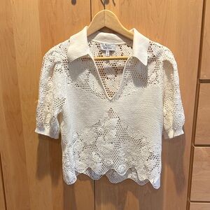 & Other Stories Cream Lace Blouse